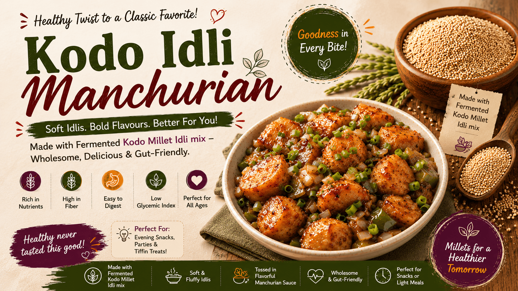 Kodo Idli Manchurian